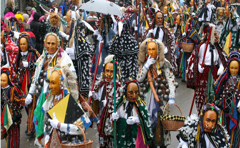 Fastnachtsumzug, Rottweil, Süddeutschland